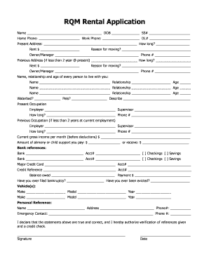 Rental Application Form