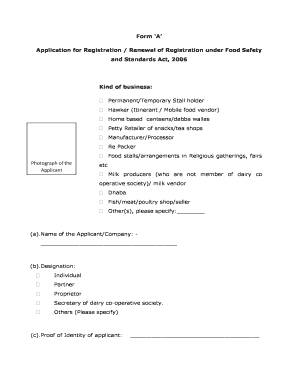 Food Business Registration Application