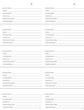 Resale Certificate Template