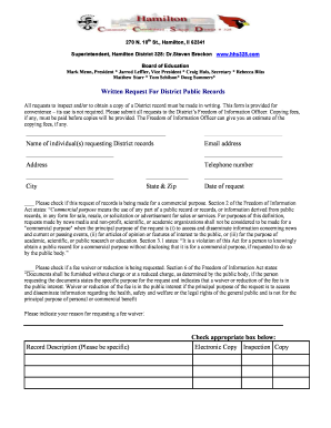 Freedom of Information Act Request Form