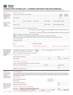 Locked-in Funds Transfer Form