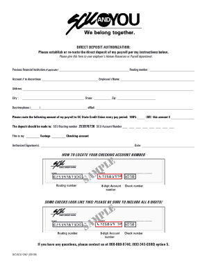 Direct Deposit Authorization Form