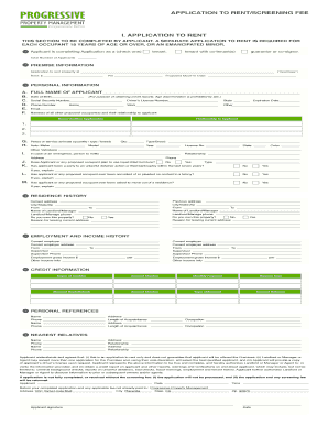 Application to Rent