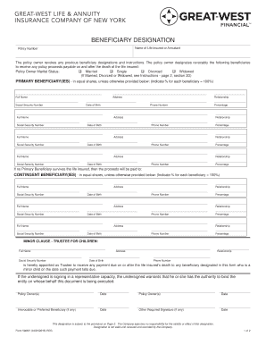 Beneficiary Designation Form