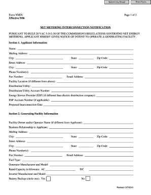 Net Metering Interconnection Notification