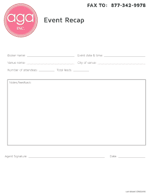 Event Recap Form