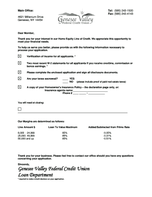 Home Equity Line of Credit Application
