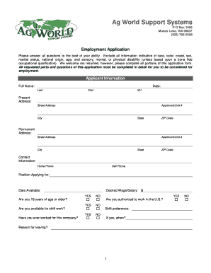 Employment Application