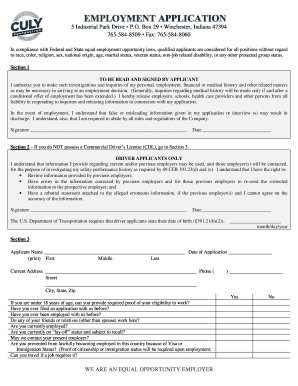 Employment Application Form