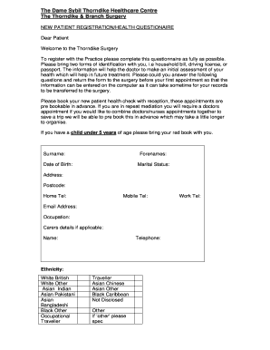 New Patient Registration Form