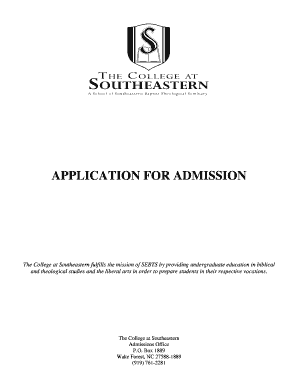 Application for Admission