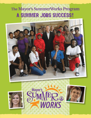 Mayor's SummerWorks Program Postcard