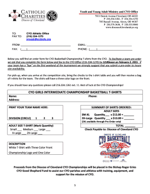 Basketball certificate for champion - CYO GIRLS INTERMEDIATE CHAMPIONSHIP BASKETBALL T-SHIRTS