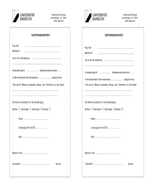 Leistungsnachweis