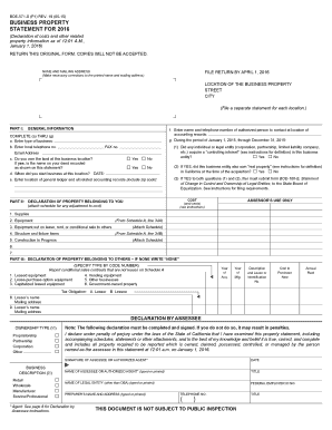 California Business Property Statement