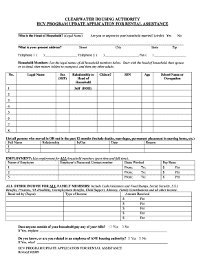 HCV Program Update Application for Rental Assistance