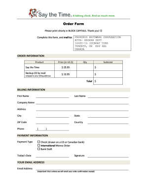 Order Form