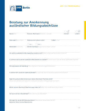 Beratung zur Anerkennung ausländischer Bildungsabschlüsse