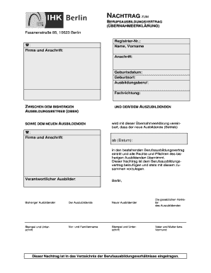 Nachträglicher Berufsausbildungsvertrag