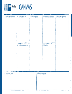 Business Model Canvas Vorlage