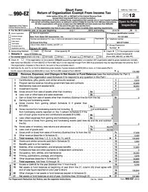Form 990-EZ 2012