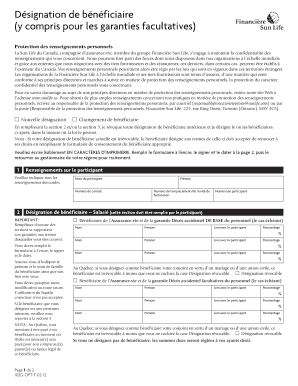 Désignation de bénéficiaire