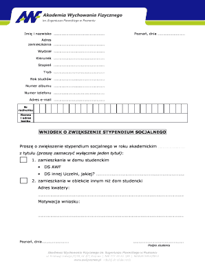Application for Increased Social Scholarship