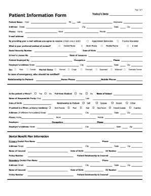 Patient Information Form