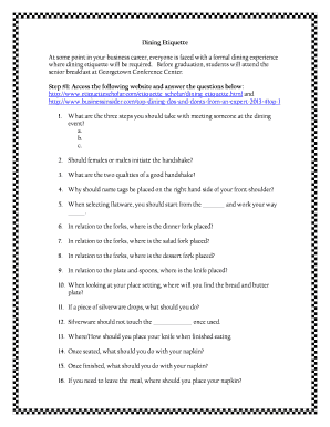 Reply slip for parents - Dining Etiquette Step 1 Access the following website and - scott kyschools