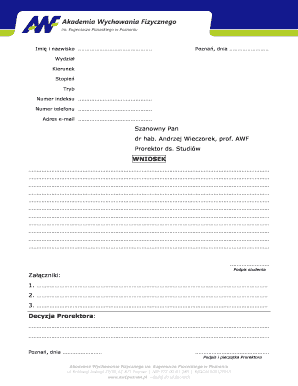 Student Request Form