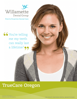 Willamette Dental TrueCare Oregon Enrollment Form