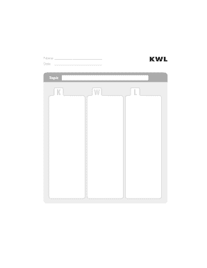 KWL Graphic Organizer Template