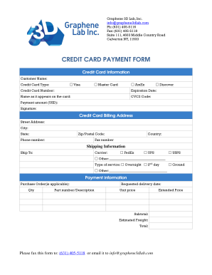 Credit Card Payment Form