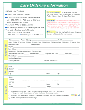 Birth Rite Order Form