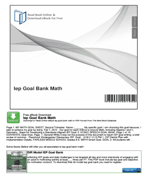 IEP Goal Bank Math