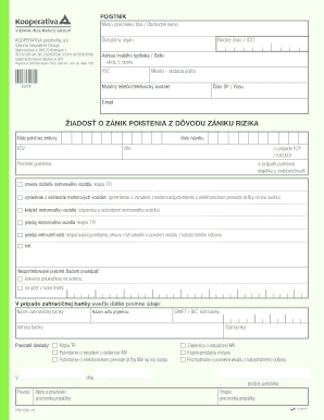 Slovak Insurance Cancellation Request