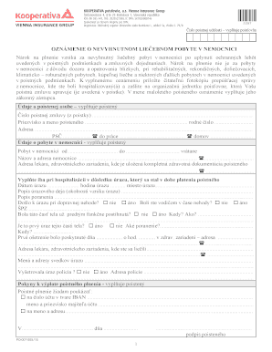 Slovak Hospital Stay Notification Form