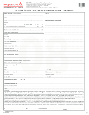 Motor Vehicle Theft Insurance Claim Form