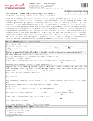 Invalidity Pension Notification Form