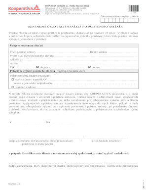 Insurance Notice of Married Insured Child