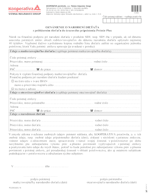 Birth Child Notification Form