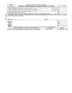 Employee Representative's Quarterly Railroad Tax Return