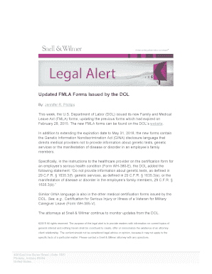 Updated FMLA Forms Issued by the DOL - swlawcom