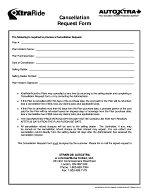 Cancellation Request Form
