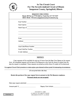 Illinois Circuit Court Copy Request Form