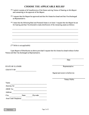 Illinois Estate Report Approval