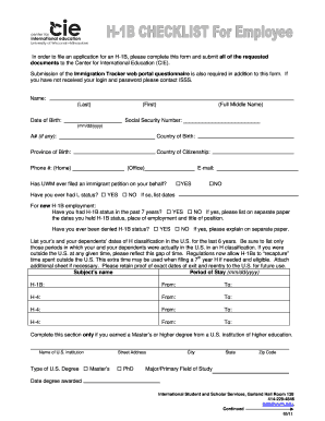 H-1B Application Form