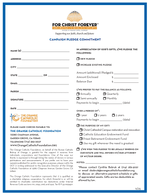 Campaign Pledge Commitment Form