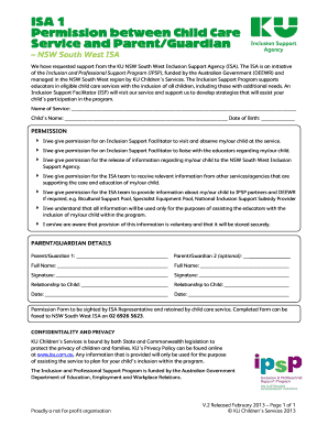 Child Care Inclusion Support Permission Form