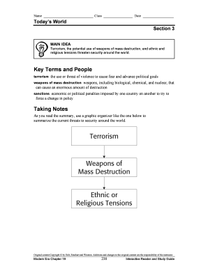 Today's World Security Threats Study Guide